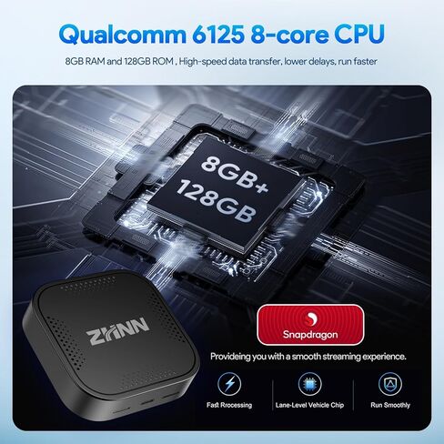 Android 13 8GB+128GB CarPlay AI Box، 8 Core Multimedia Video Magic Box CarPlay Streaming Netflix/YouTube إلى سيارتك، متجر Play مدمج، يدعم بطاقة SIM وTF in Kuwait