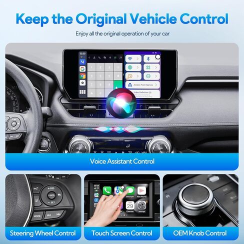 Android 13 8GB+128GB CarPlay AI Box، 8 Core Multimedia Video Magic Box CarPlay Streaming Netflix/YouTube إلى سيارتك، متجر Play مدمج، يدعم بطاقة SIM وTF in Kuwait