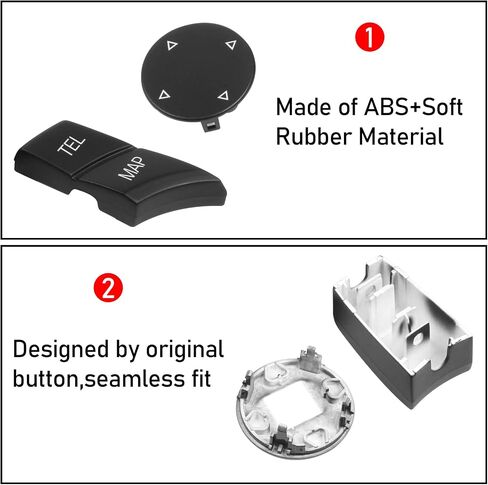 Jaronx Compatible with BMW Multimedia Knob Button Cover | Multimedia iDrive Controller Knob Button Cover for 5'F10 F11/6'F12 F13/7'F01 F02/X3 F25 in Kuwait