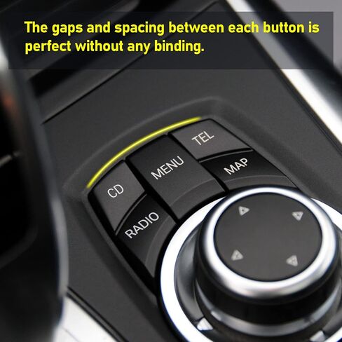Jaronx Compatible with BMW Multimedia Knob Button Cover | Multimedia iDrive Controller Knob Button Cover for 5'F10 F11/6'F12 F13/7'F01 F02/X3 F25 in Kuwait
