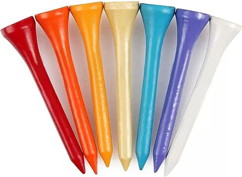 PGM Golf Tees Wood 30/50/100 Pack, Golf Tees Durable & Long-Lasting, Reduce Friction & Increase Distance, Golf Wood Tees Golf Accessories in Saudi Arabia