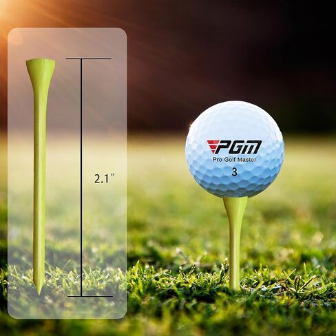 PGM Golf Tees Wood 30/50/100 Pack, Golf Tees Durable & Long-Lasting, Reduce Friction & Increase Distance, Golf Wood Tees Golf Accessories in Saudi Arabia