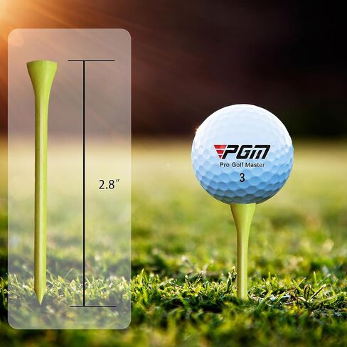 PGM Golf Tees Wood 30/50/100 Pack, Golf Tees Durable & Long-Lasting, Reduce Friction & Increase Distance, Golf Wood Tees Golf Accessories in Saudi Arabia