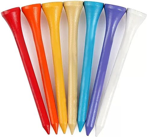 PGM Golf Tees Wood 30/50/100 Pack, Golf Tees Durable & Long-Lasting, Reduce Friction & Increase Distance, Golf Wood Tees Golf Accessories in Saudi Arabia
