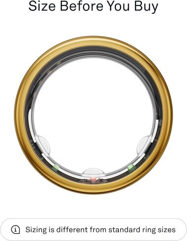 Oura Ring Gen3 Horizon - حلقة ذكية - الحجم الأول مع مجموعة مقاسات Oura - يمكن ارتداؤها لتتبع النوم - معدل ضربات القلب - متتبع اللياقة البدنية - عمر البطارية 5-7 أيام in Kuwait
