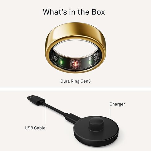 Oura Ring Gen3 Horizon - حلقة ذكية - الحجم الأول مع مجموعة مقاسات Oura - يمكن ارتداؤها لتتبع النوم - معدل ضربات القلب - متتبع اللياقة البدنية - عمر البطارية 5-7 أيام in Kuwait