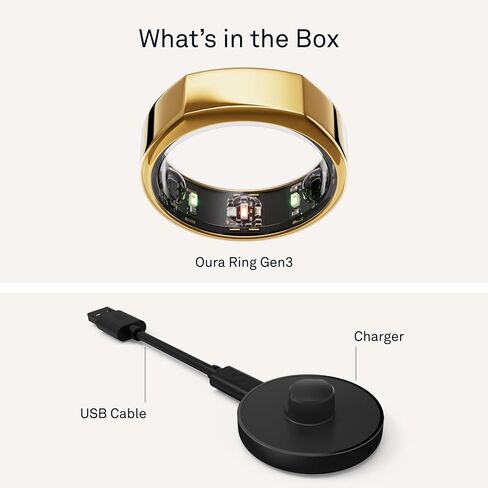 Oura Ring Gen3 Horizon - حلقة ذكية - الحجم الأول مع مجموعة مقاسات Oura - يمكن ارتداؤها لتتبع النوم - معدل ضربات القلب - متتبع اللياقة البدنية - عمر البطارية 5-7 أيام in Kuwait