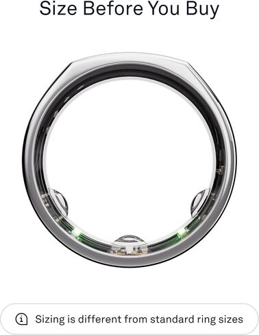 Oura Ring Gen3 Horizon - Rose Gold - Size 7 | Size First with Oura Ring Gen3 Sizing Kit - Sleep Tracking Wearable - Heart Rate - Fitness Tracker - 5-7 Days Battery Life in Kuwait