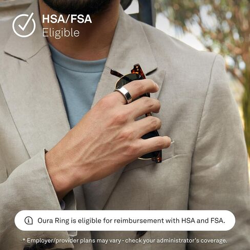 Oura Ring Gen3 Horizon - Rose Gold - Size 7 | Size First with Oura Ring Gen3 Sizing Kit - Sleep Tracking Wearable - Heart Rate - Fitness Tracker - 5-7 Days Battery Life in Kuwait