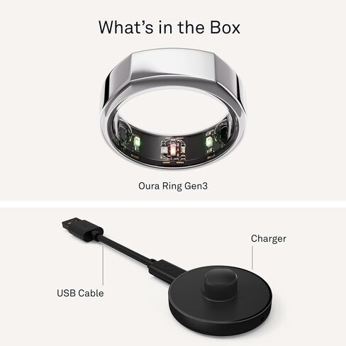 Oura Ring Gen3 Horizon - Rose Gold - Size 7 | Size First with Oura Ring Gen3 Sizing Kit - Sleep Tracking Wearable - Heart Rate - Fitness Tracker - 5-7 Days Battery Life in Kuwait
