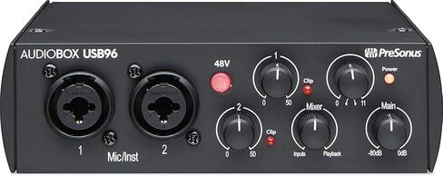 Presonus AudioBox 96 Studio Audio Interface with Creative Software Kit and Studio Bundle and Eris E3.5 Pair Studio Monitors and 1/4 Cables in Saudi Arabia