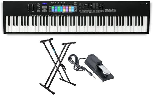 مجموعة وحدة تحكم لوحة المفاتيح Novation Launchkey MK3 88-Key USB MIDI Ableton مع حامل لوحة المفاتيح ودواسة الاستدامة (3 قطع) in Kuwait