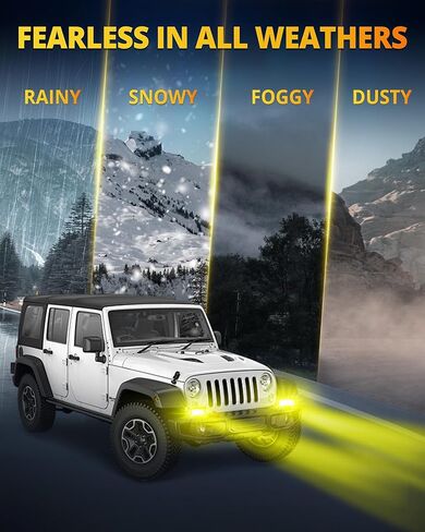 شريط إضاءة LED مقاس 7 بوصات من NAOEVO، مصابيح LED للضباب/القيادة على الطرق الوعرة، مصابيح LED ثلاثية الصفوف بقدرة 50 وات 6000 لومين، مصابيح عمل LED لشاحنة قارب سيارة UTV ATV Jeep، عبوتان (أبيض) in Kuwait