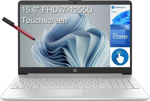 HP 17 17.3" Touchscreen HD+ Business Laptop Computer, 12th Gen Intel 10-Core i7-1255U, 64GB DDR4 RAM, 1TB PCIe SSD, 802.11AC WiFi, Bluetooth 5.0, Backlit Keyboard, Silver, Windows 11 Pro, Tichang in Saudi Arabia
