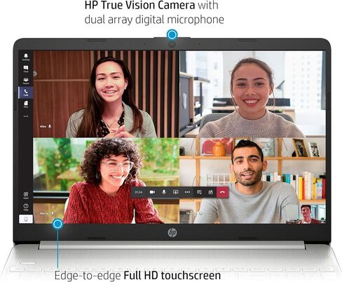 HP 17 17.3" Touchscreen HD+ Business Laptop Computer, 12th Gen Intel 10-Core i7-1255U, 64GB DDR4 RAM, 1TB PCIe SSD, 802.11AC WiFi, Bluetooth 5.0, Backlit Keyboard, Silver, Windows 11 Pro, Tichang in Saudi Arabia