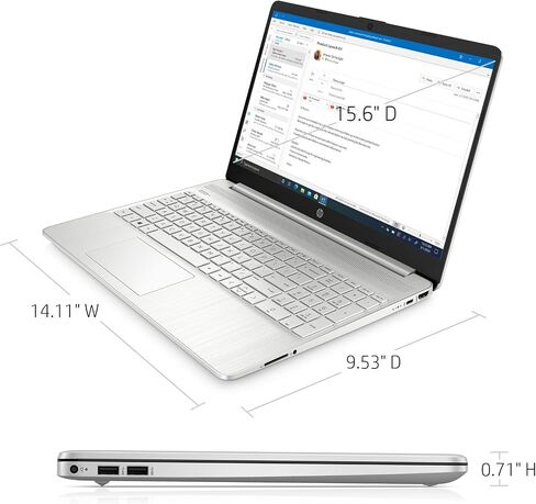 HP 17 17.3" Touchscreen HD+ Business Laptop Computer, 12th Gen Intel 10-Core i7-1255U, 64GB DDR4 RAM, 1TB PCIe SSD, 802.11AC WiFi, Bluetooth 5.0, Backlit Keyboard, Silver, Windows 11 Pro, Tichang in Saudi Arabia