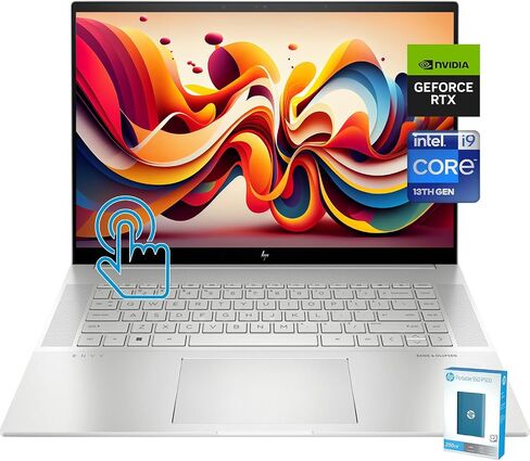 HP Envy 16" WQXGA (2560 x 1600) Touchscreen Laptop, Intel Core i9-13900H, GeForce RTX 4060 Graphics, Backlit Keyboard, Wi-Fi 6E, Audio by Bang & Olufsen, Win 11, P500 SSD (64GB RAM | 2TB PCIe SSD) in Saudi Arabia