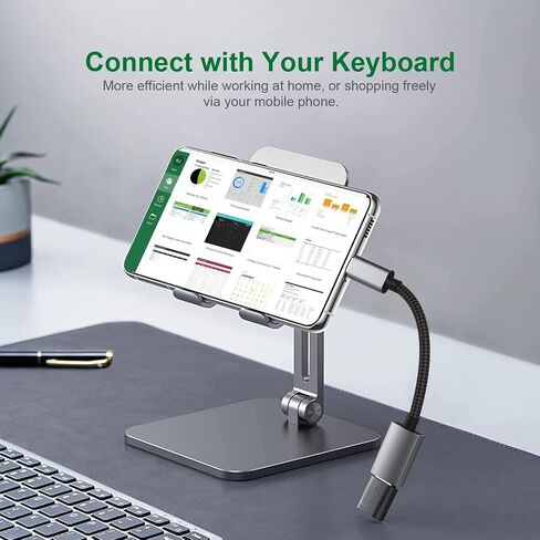 قطعتان من محول كابل USB C إلى USB A OTG المضفر. موصل سلك USB 3.0 A OTG ذكر من النوع C إلى أنثى متوافق مع MacBook Pro Air وGalaxy S20 S20+ S10 Note9 وLG V40 G6 وGoogle Pixel 2 XL والمزيد. in Kuwait