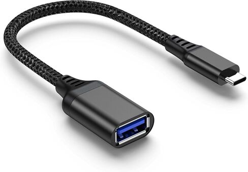 محول USB C إلى USB، كابل OTG من النوع C ذكر إلى USB 3.0 أنثى Thunderbolt 3 إلى USB متوافق مع iPhone 15 Pro Max/15 Plus/15، Galaxy S23/S22/S21، MacBook Pro/Air Black in Kuwait
