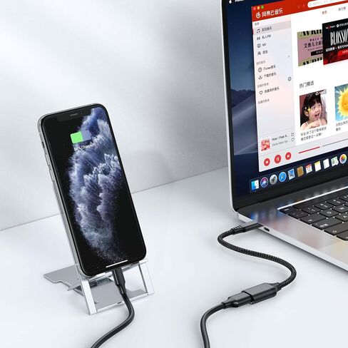 محول USB C إلى USB، كابل OTG من النوع C ذكر إلى USB 3.0 أنثى Thunderbolt 3 إلى USB متوافق مع iPhone 15 Pro Max/15 Plus/15، Galaxy S23/S22/S21، MacBook Pro/Air Black in Kuwait