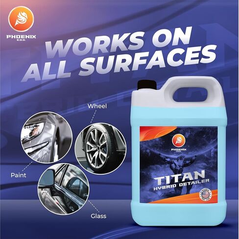 Titan Hybrid Detailer (جالون) - بخاخ تفاصيل طلاء السيراميك الهجين الذي يلمع وينظف ويحمي - طلاء علوي لغسيل السيارات وواقي الطلاء - يدوم لفترة أطول من شمع السيارة in Kuwait