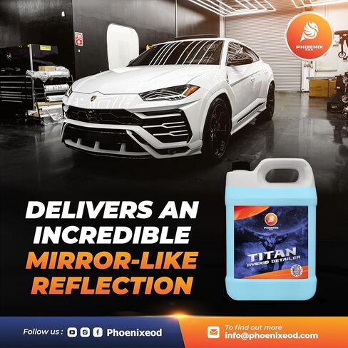 Titan Hybrid Detailer (جالون) - بخاخ تفاصيل طلاء السيراميك الهجين الذي يلمع وينظف ويحمي - طلاء علوي لغسيل السيارات وواقي الطلاء - يدوم لفترة أطول من شمع السيارة in Kuwait