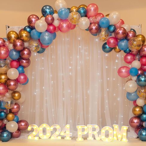 Woanger 8 قطع حفلة موسيقية 2024 أضواء حروف LED سرادق، تسجيل أرقام مضيئة حروف 2024 ديكورات التخرج حفلة موسيقية 2024 سطح الطاولة لمستلزمات حفلات التخرج 2024، تعمل بالبطارية in Saudi Arabia
