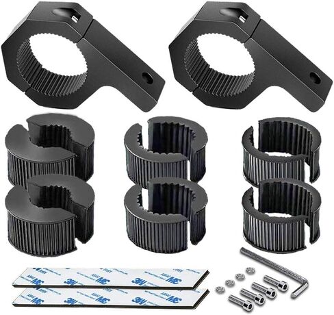 Horizontal Bar Clamp Mounting Kit - 4WDKING 2PCS 0.75"/1"/1.25" LED Light Bar LED Pods Fog Driving Lights Brackets for Bull Bar Tube Roof Roll Cage Holder Headache Rack Mount. in Saudi Arabia