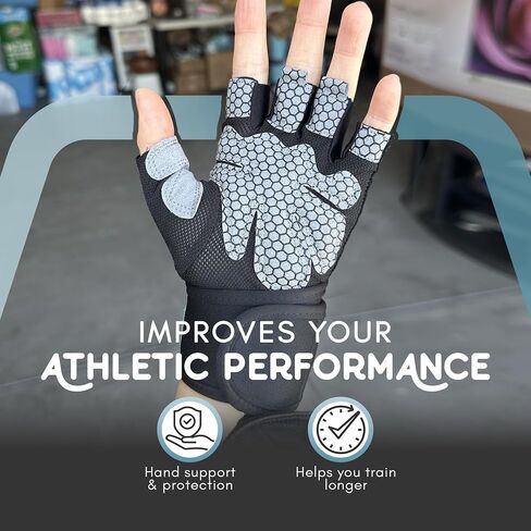 Weight Lifting Gloves Full Palm Protection, Workout Gloves for Gym, Cycling, Exercise, Breathable, Lightweight for Mens and Women in Saudi Arabia