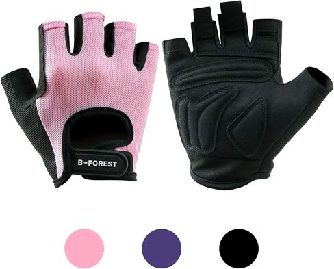 B-Forest Workout Gloves, Gym Gloves for Men Women Weight Lifting Fingerless Gloves for Training, Exercise, Fitness in Kuwait