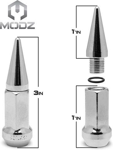 صواميل العروة السوداء المسننة من MODZ - مجموعة من 16 قطعة لعربات الجولف Yamaha - متري 12x1.25 in Saudi Arabia