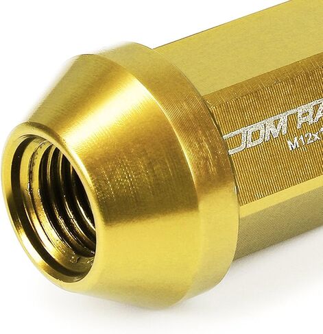 DNA MOTORING LN-ZTL-9018-125-BK 20Pcs M12 x 1.25 25mm OD/35mm Height Close End Lug Nuts w/Deep Drive Extension Adapter, Black in Kuwait