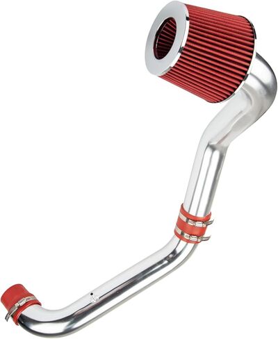 طقم مدخل هواء بارد مع فلتر درع حراري لسيارة سيفيك 1996-2000 1.6 لتر (أحمر) in Kuwait