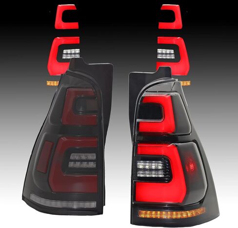 مجموعة إضاءة خلفية LED مناسبة لسيارة Toyota 4Runner 2003-2009 غطاء أسود تأثير الضوء المتدفق سهل التركيب in Saudi Arabia