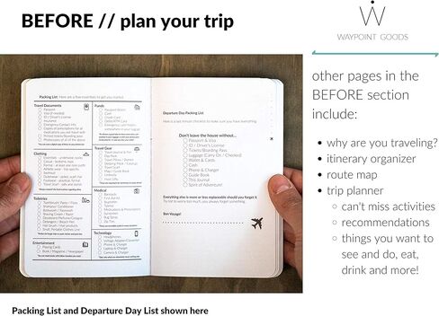 Prompted Travel Journal for 14 Day Trip Unique Questions, Packing List, Trip Organizer, Planner - Perfect for the World Traveler and Group Trips in Kuwait