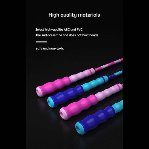 CJSDYY Fitness Jump Rope, 2 Pack Tangle Free Segmented Soft Bead Rope Skipping, Adjustable Length Skipping Rope , Advanced Skipping Rope for Kids, Women and Men Training, Workout and Weight Loss - 9.2 in Kuwait