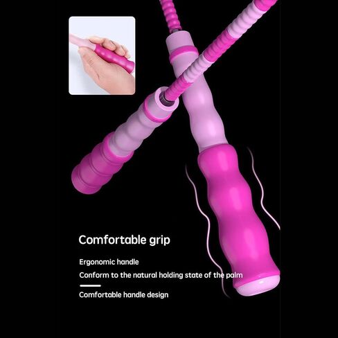 CJSDYY Fitness Jump Rope, 2 Pack Tangle Free Segmented Soft Bead Rope Skipping, Adjustable Length Skipping Rope , Advanced Skipping Rope for Kids, Women and Men Training, Workout and Weight Loss - 9.2 in Kuwait