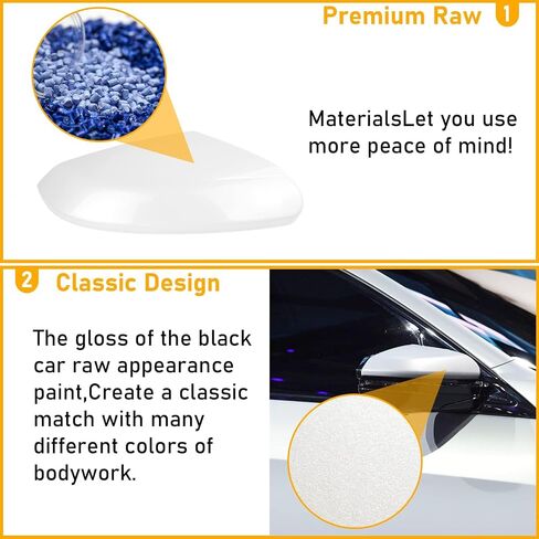 Moonlinks Compatible with 2016-2021 Honda Civic Side Ox Horn Mirror Cover Replacement,Glossy Black Mirror Cap for 10th Gen Civic,2019-2022 Insight,LH & RH Side Door Rearview Mirror Cover Trim(1 Pair） in Saudi Arabia