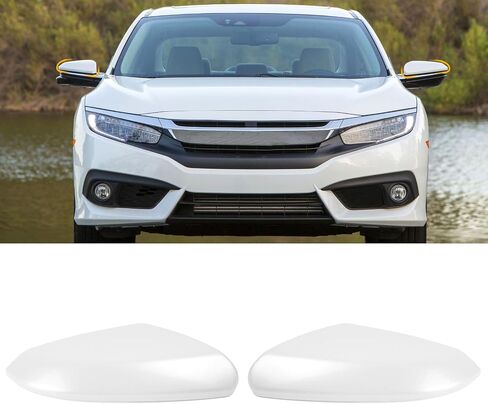 Moonlinks Compatible with 2016-2021 Honda Civic Side Ox Horn Mirror Cover Replacement,Glossy Black Mirror Cap for 10th Gen Civic,2019-2022 Insight,LH & RH Side Door Rearview Mirror Cover Trim(1 Pair） in Saudi Arabia