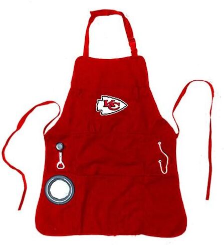 Team Sports America NFL Kansas City Chiefs Ultimate Grilling Apron | Bottle Opener and Insulated Beverage Holder | Heavy Duty Durable Cotton Canvas 300 GSM | Machine Washable | Adjustable Straps in Saudi Arabia