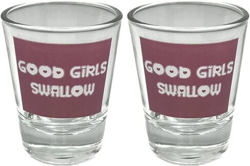 Good Girls Swallow - زجاج مبتكر بحجم 2 أونصة - مجموعة من قطعتين in Saudi Arabia