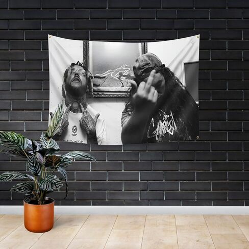 غطاء قماش جداري للأولاد المغني الانتحاري مقاس 40 * 60 بوصة مناسب للديكور الداخلي والخارجي لغرفة النوم الجامعية، والحفلات طباعة عالية الدقة / لون اهتزازي / بوليستر 150D in Kuwait