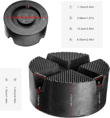 DIY Car Universal X-Slot Jack Pad Rubber Frame Rail Adapter Protector Pinch Weld Side Car Lifting Anti Slip Design Floor Support 10x4.7cm Trolley in Saudi Arabia