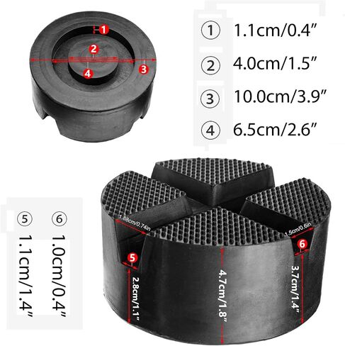 DIY Car Universal X-Slot Jack Pad Rubber Frame Rail Adapter Protector Pinch Weld Side Car Lifting Anti Slip Design Floor Support 10x4.7cm Trolley in Saudi Arabia
