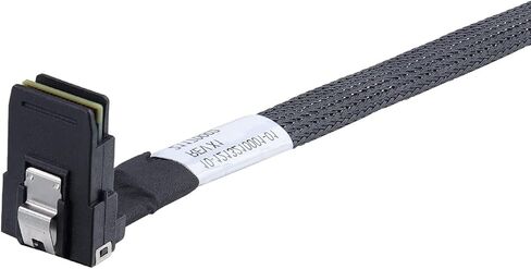 6G Internal Mini SAS SFF-8087 to SFF-8087 Cable, Straight to Right Angle, 0.5m Internal Mini SAS to Mini SAS Cable, 36Pin, 100 Ohms, for Servers, RAID, SAS/SATA HBA, DAS, 0.5 Meter (1.6ft) in Kuwait