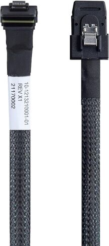 6G Internal Mini SAS SFF-8087 to SFF-8087 Cable, Straight to Right Angle, 0.5m Internal Mini SAS to Mini SAS Cable, 36Pin, 100 Ohms, for Servers, RAID, SAS/SATA HBA, DAS, 0.5 Meter (1.6ft) in Kuwait