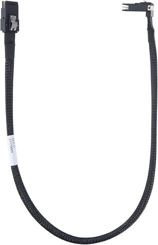 6G Internal Mini SAS SFF-8087 to SFF-8087 Cable, Straight to Right Angle, 0.5m Internal Mini SAS to Mini SAS Cable, 36Pin, 100 Ohms, for Servers, RAID, SAS/SATA HBA, DAS, 0.5 Meter (1.6ft) in Kuwait