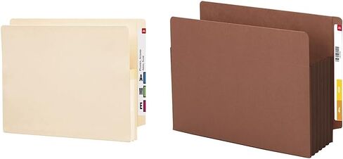 Smead End Tab File Pocket, Reinforced Straight-Cut Tab, 1-3/4" Expansion, Letter Size, Manila, 25 per Box (75114) in Saudi Arabia