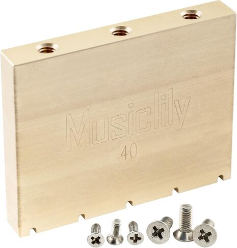 كتلة نحاسية صلبة للغاية من Musiclily للجيتار الكهربائي Gotoh GE1996T Floyd Rose Locking Tremolo Bridge، بطول 40 مم in Saudi Arabia