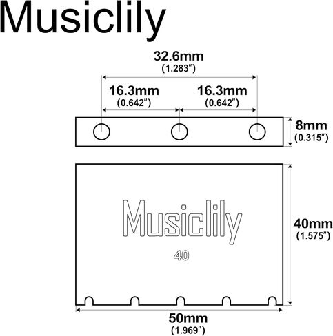 كتلة نحاسية صلبة للغاية من Musiclily للجيتار الكهربائي Gotoh GE1996T Floyd Rose Locking Tremolo Bridge، بطول 40 مم in Saudi Arabia